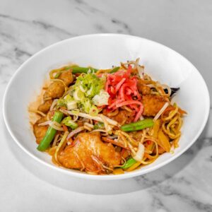 Chicken yaki soba